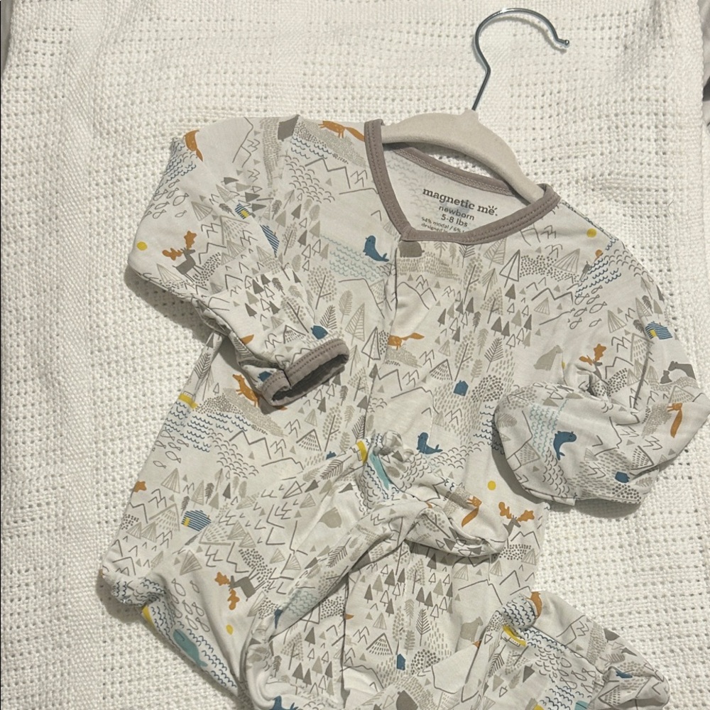 Magnificent Baby Mountain Adventure Footed Onesie